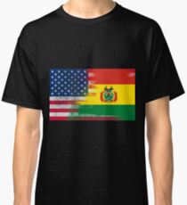 Bolivian American Half Bolivia Half America Flag Classic T-Shirt