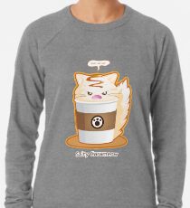 Purrista Pawfee: Salziger Karamell Kitty Kaffee Leichtes Sweatshirt