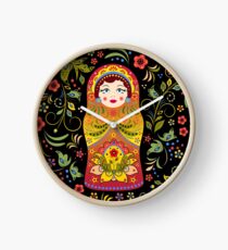 russian doll matryoshka Clock