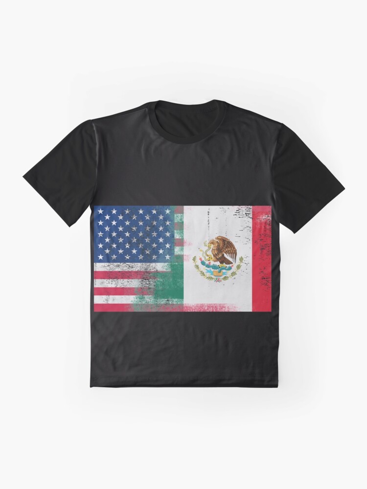 "Mexican American Half Mexico Half America Flag" Tshirt by ozziwar