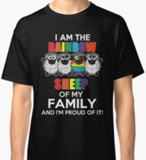 Funny Lesbian - I Am The Rainbow Sheep Of My Family And I'm Proup Of It Tshirts Lesbian Gag Gifts Classic T-Shirt