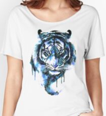 Camiseta ancha Tigre azul