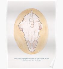Haruki Murakamis Hard-Boiled Wonderland und das Ende der Welt // Illustration in Aquarell Poster