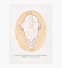 Haruki Murakami's Hard-Boiled Wonderland and the End of the World // Illustration in Watercolour Photographic Print