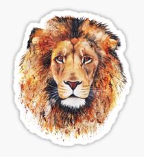 Orange Lion Sticker