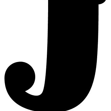 letter j black Sticker for Sale by ZiphGames