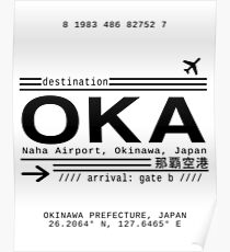 OKA Naha Airport, Okinawa, Japan Poster