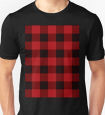 Country Christmas Cottage Primitive lumberjack Buffalo Plaid Unisex T-Shirt