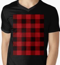 Country Christmas Cottage Primitive lumberjack Buffalo Plaid Men's V-Neck T-Shirt