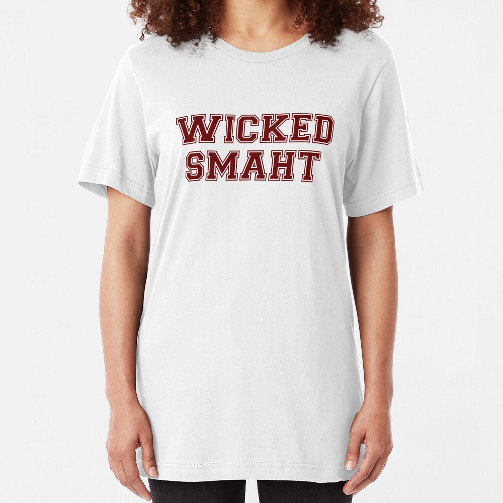 Wicked Smart (Smaht) College Boston Slim Fit T-Shirt