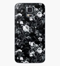 Rosen Schwarz und Weiß Hülle & Klebefolie für Samsung Galaxy