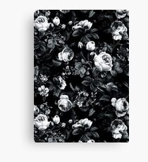 Roses Black and White Canvas Print