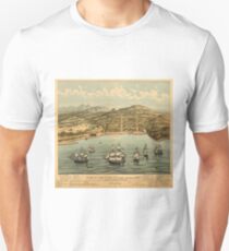 Vintage Pictorial Map of San Francisco (1884) Unisex T-Shirt