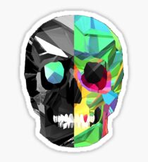 2 Sided Skull Sticker