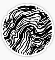 LINEAR LANDSCAPE, lines, line drawing, curves Sticker