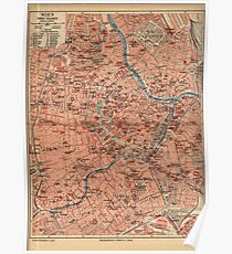 Vintage Map of Vienna Austria (1920) Poster