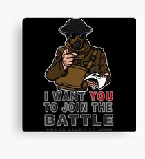 Join the Battle Canvas Print