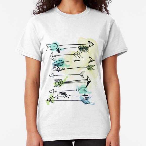 "Courage" Watercolor Arrow Artwork Classic T-Shirt