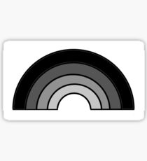 Monochrome Rainbow Sticker