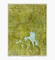 Map of Yellowstone 1898 Photographic Print