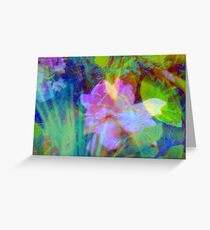Squiggly jiggly flower print Greeting Card