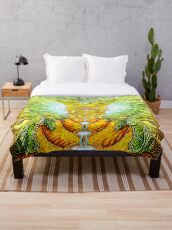 Mifsudvisions vs SalviaDroid Collab Throw Blanket