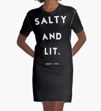 Salty and Lit Graphic T-Shirt Dress