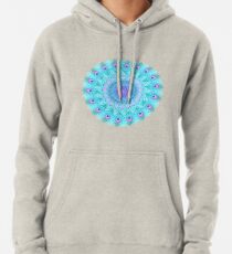Pfau versieht Mandala mit Federn Hoodie