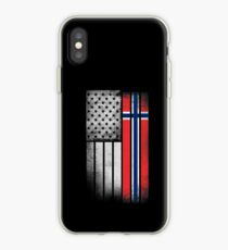 Norwegian American Flag iPhone Case