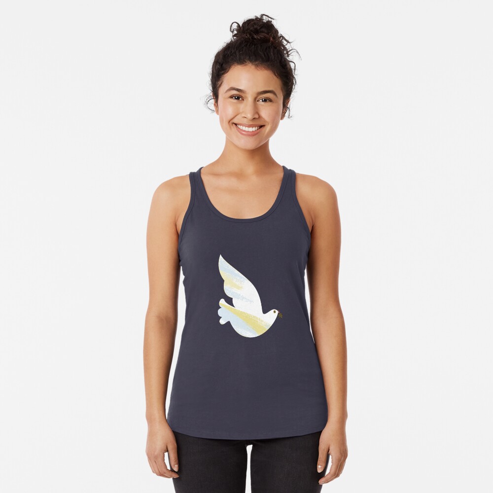 Christmas Dove Racerback Tank Top