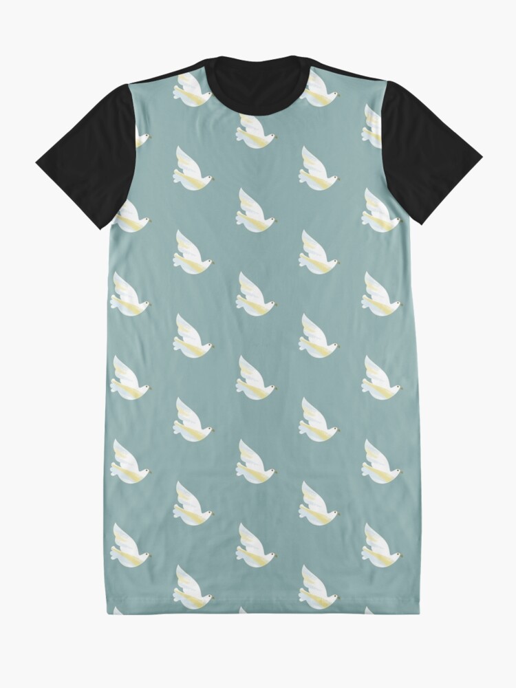 Alternate view of Christmas Dove Graphic T-Shirt Dress