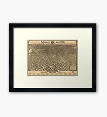 Vintage Pictorial Map of Washington D.C. (1921) Framed Print