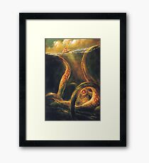 Beware The Kraken Framed Print