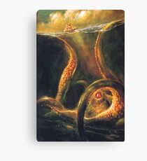 Beware The Kraken Canvas Print