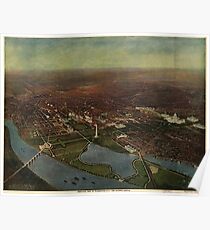 Vintage Pictorial Map of Washington D.C. (1916) Poster