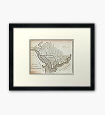 Vintage Map of Washington D.C. (1794) Framed Print