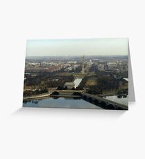 Washington DC Aerial Photograph Greeting Card