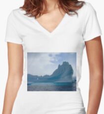 Antarctic Iceberg Women's Fitted V-Neck T-Shirt