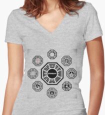 DHARMA Women's Fitted V-Neck T-Shirt