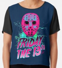FRIDAY THE 13TH Neon V Chiffon Top