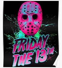 Freitag, der 13. Neon V Poster