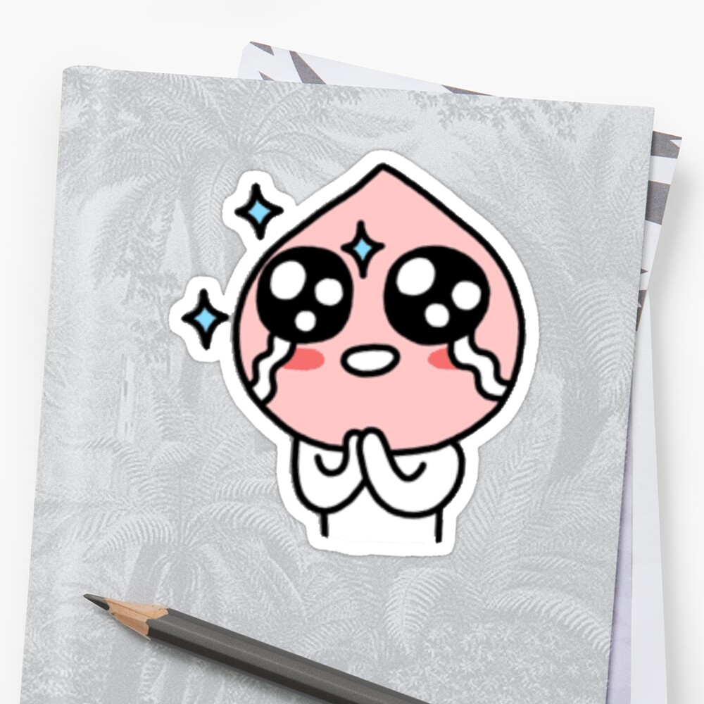 Kakaotalk Friends Apeach Happy In Tears Stickers By Icdeadpixels Redbubble 0408