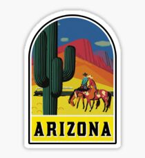 ARIZONA VINTAGE GRAND CANYON TRAVEL PHOENIX COWBOY WILD WEST SAGUARO CACTUS TUCSON TEMPE MESA Sticker