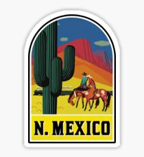 VINTAGE NEW MEXICO TRAVEL SANTA FE COWBOY SAGUARO TAOS ALBUQUERQUE Sticker