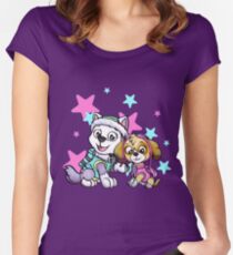 Paw Patrol Girls Women's Fitted Scoop T-Shirt