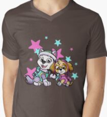 Paw Patrol Girls Men's V-Neck T-Shirt