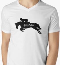 Equestrian Silhouette V-Neck T-Shirt