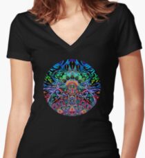 Mandala Energy Women's Fitted V-Neck T-Shirt
