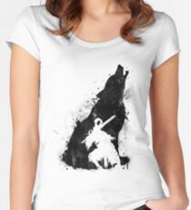 Camiseta entallada de cuello redondo Abyss Warrior VERSIÓN NEGRO