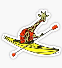 Giraffe Sea Kayaking Sticker